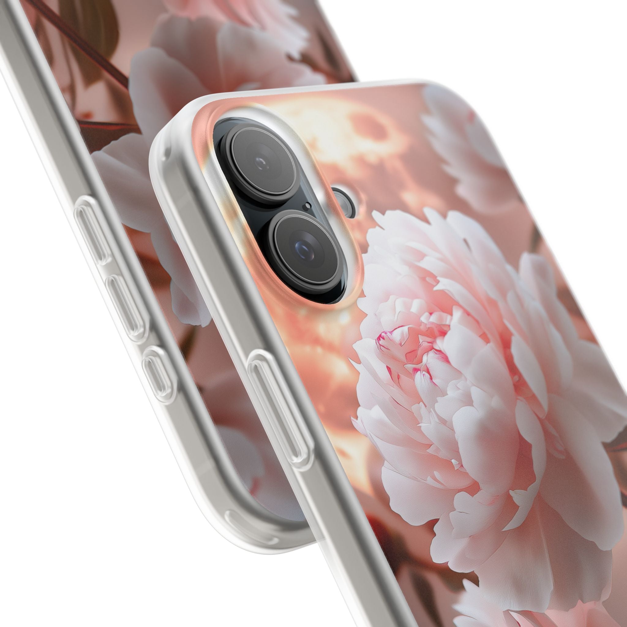 Peony Moonlight iPhone 16 Plus Case - Soft