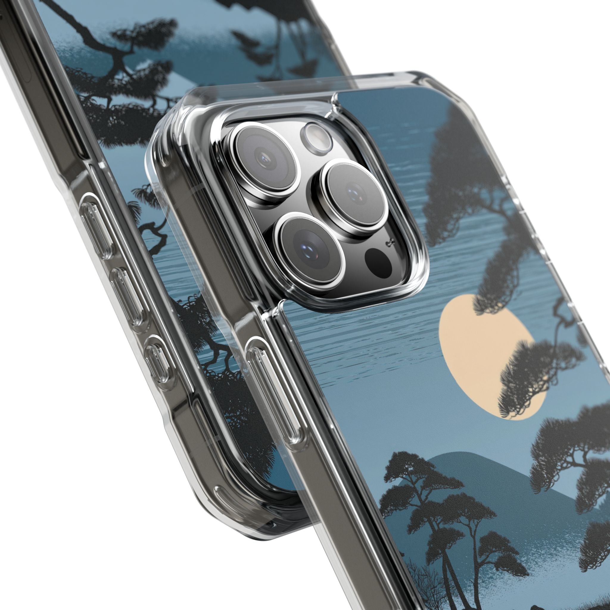 Blue Impact MagSafe Phone Case for iPhone - Midnight Kyoto Pine