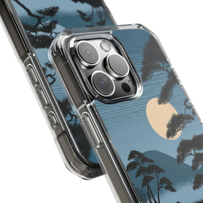 Blue Impact MagSafe Phone Case for iPhone - Midnight Kyoto Pine