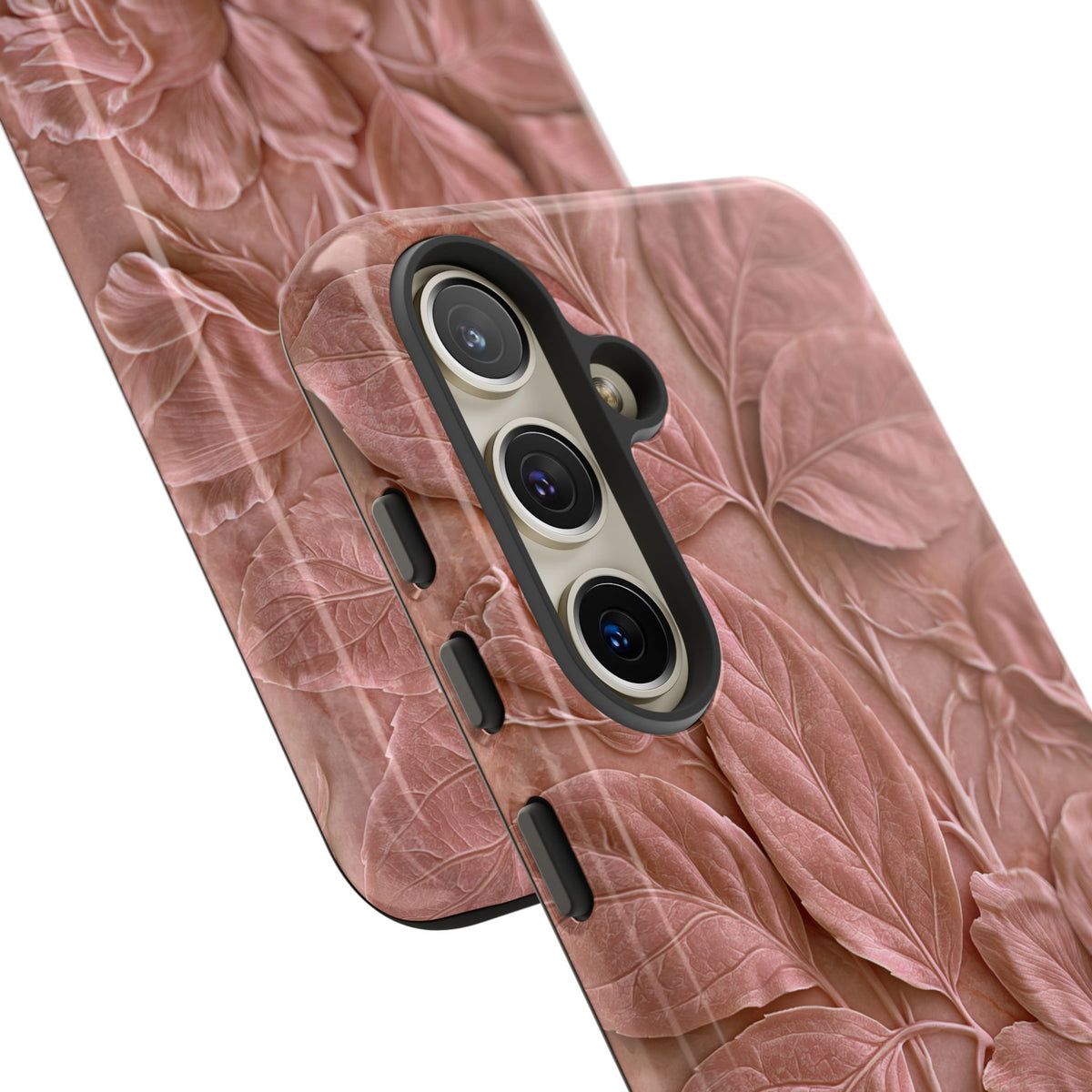 Blush Rose Relief · Tough Phone Case for Samsung · Pink