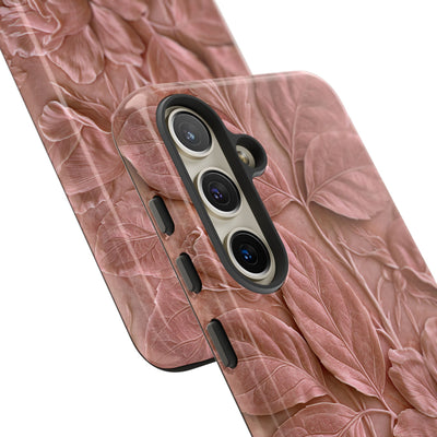 Blush Rose Relief · Tough Phone Case for Samsung · Pink