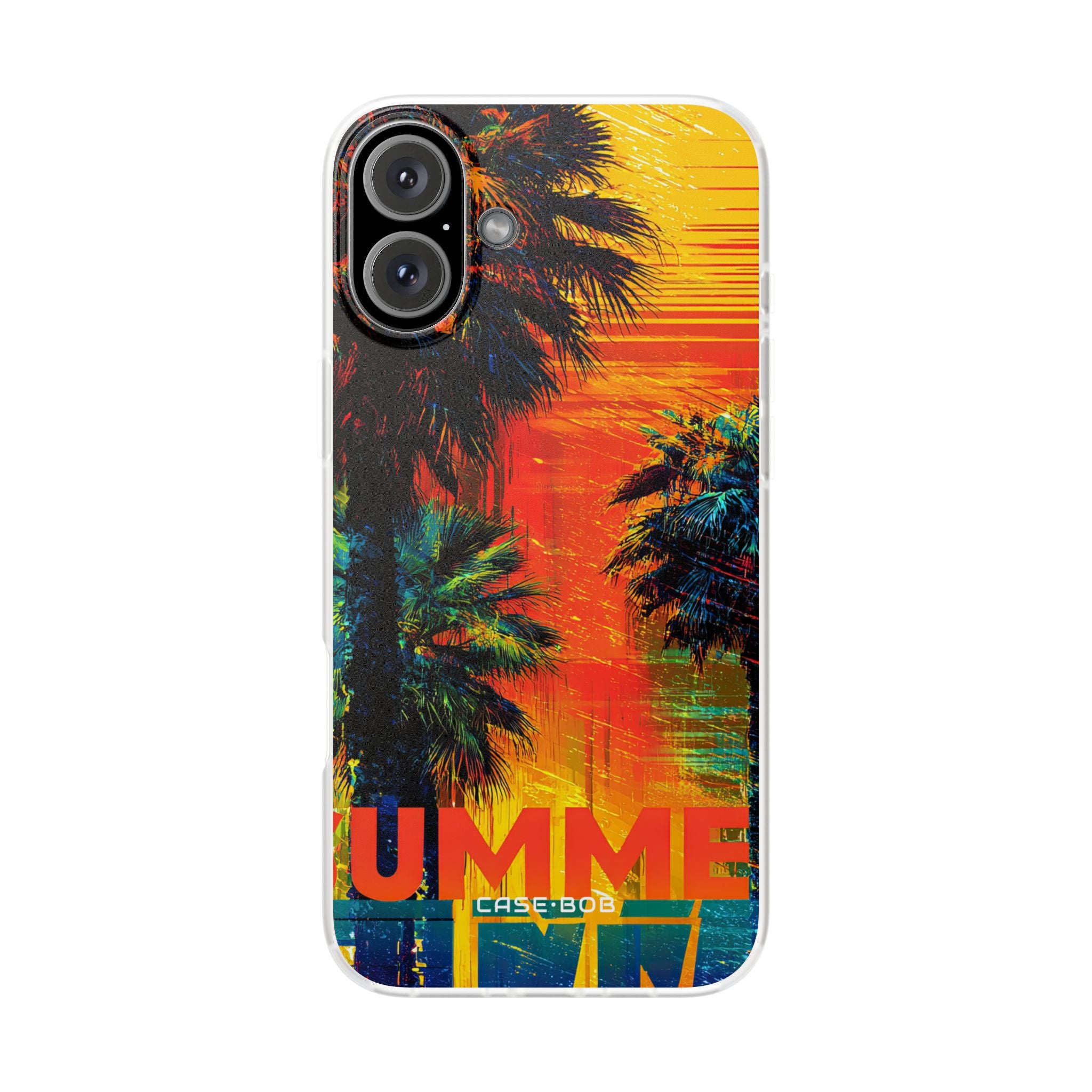 Tropical Sunburst iPhone 16 Plus Case - Soft