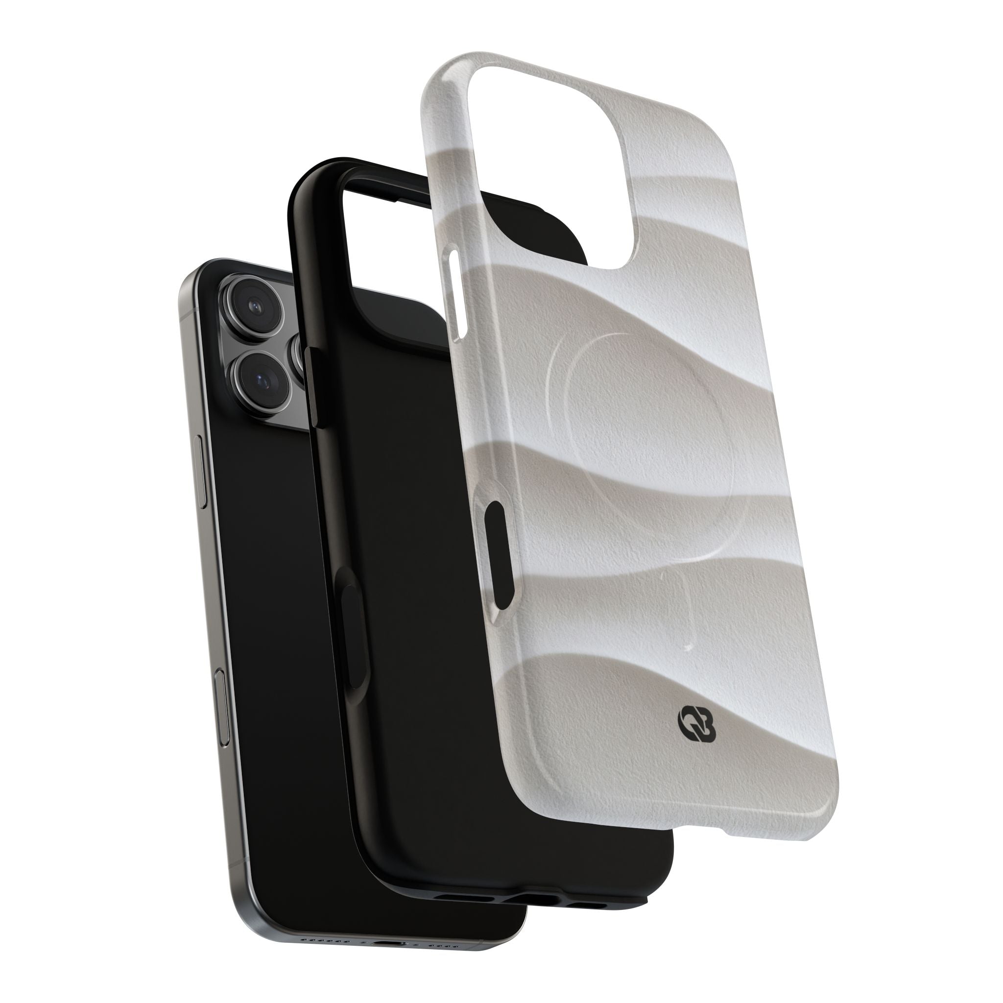 White Tough 2.0 Magsafe Phone Case for iPhone - Arctic Flow Ridges
