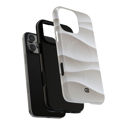 White Tough 2.0 Magsafe Phone Case for iPhone - Arctic Flow Ridges
