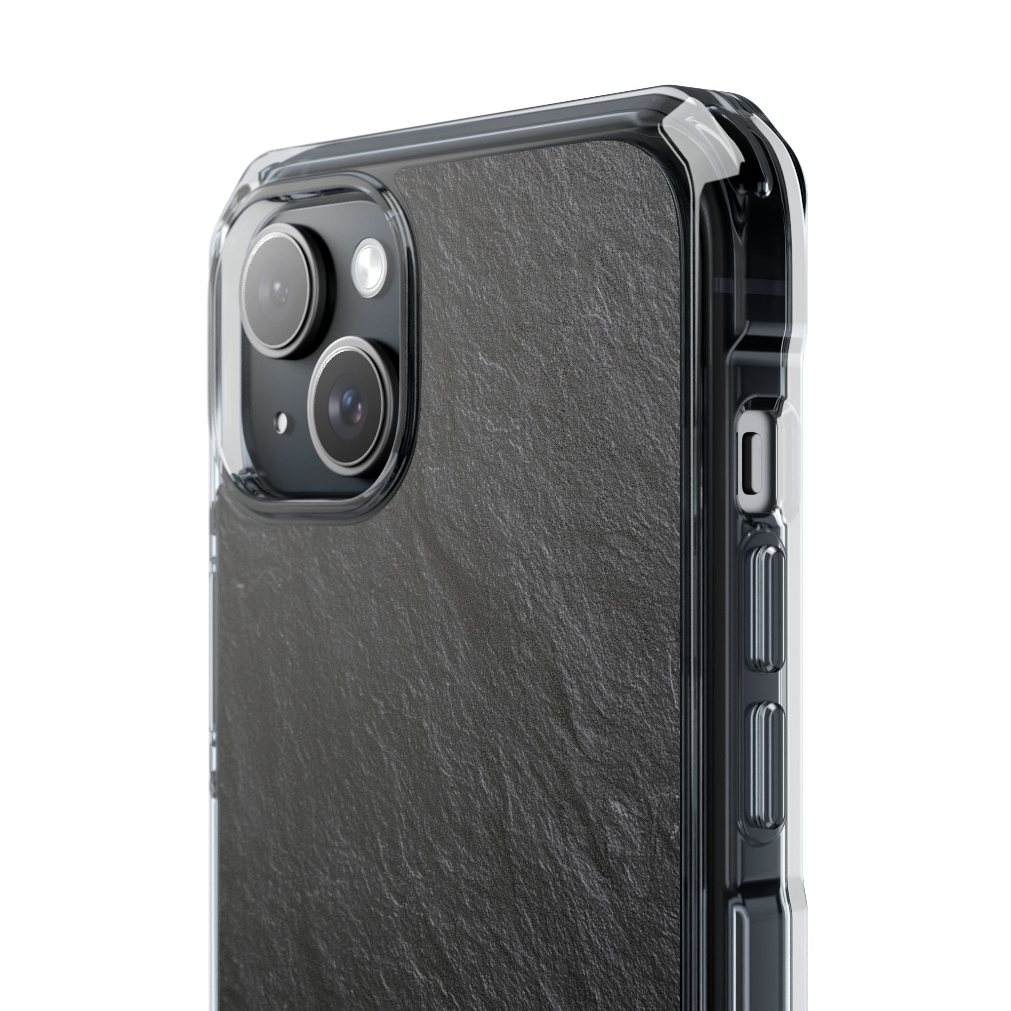 Black Impact MagSafe Phone Case for iPhone - Raw Obsidian Slate