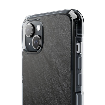 Black Impact MagSafe Phone Case for iPhone - Raw Obsidian Slate