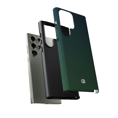 Green Tough Phone Case for Samsung - Midnight Pine Horizon