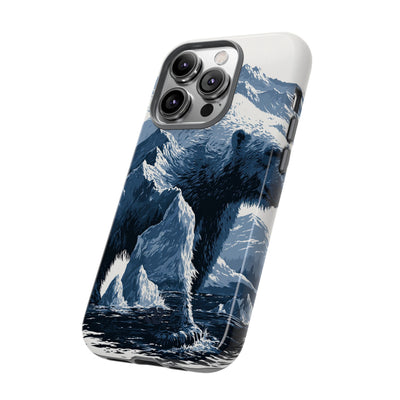 Fjord Summit Bear · Tough Phone Case for iPhone · Blue