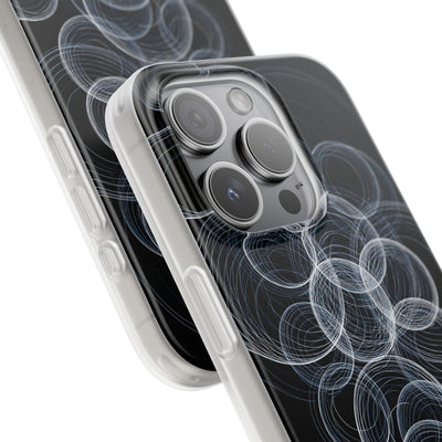 Black Lite Phone Case for iPhone - Frosted Ring Matrix