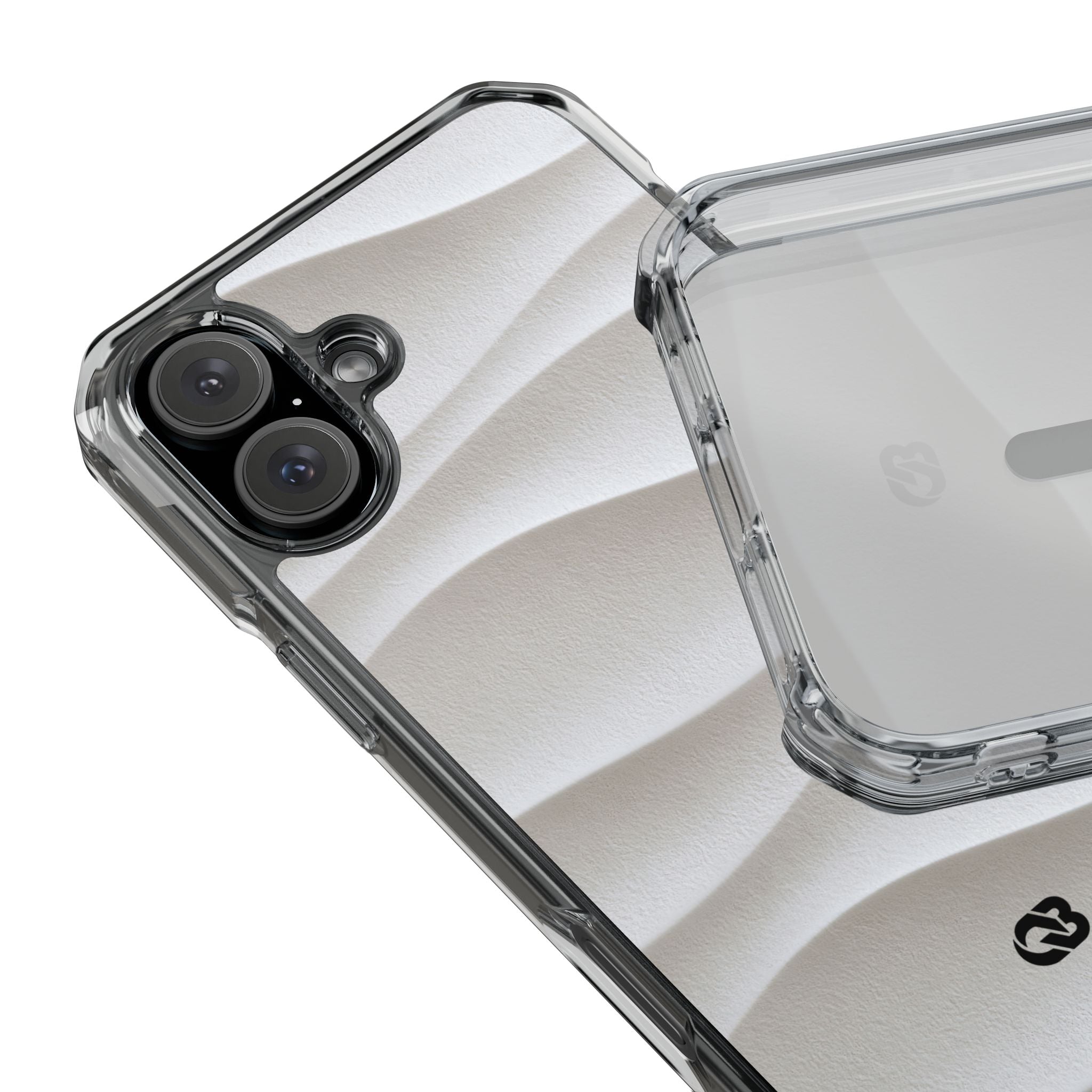 White Impact MagSafe Phone Case for iPhone - Arctic Flow Ridges