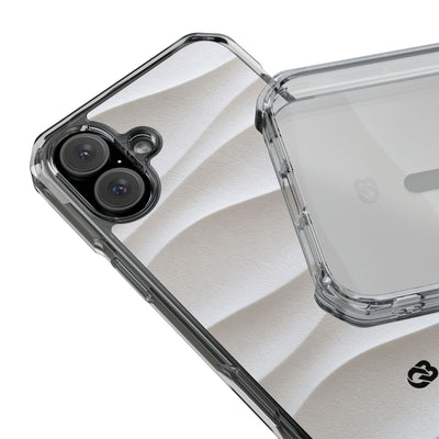 White Impact MagSafe Phone Case for iPhone - Arctic Flow Ridges