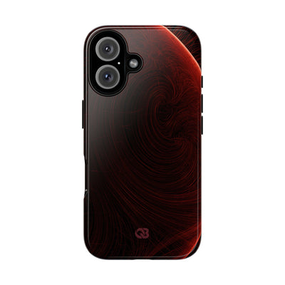 Red Tough Phone Case for iPhone - Crimson Flare Flux