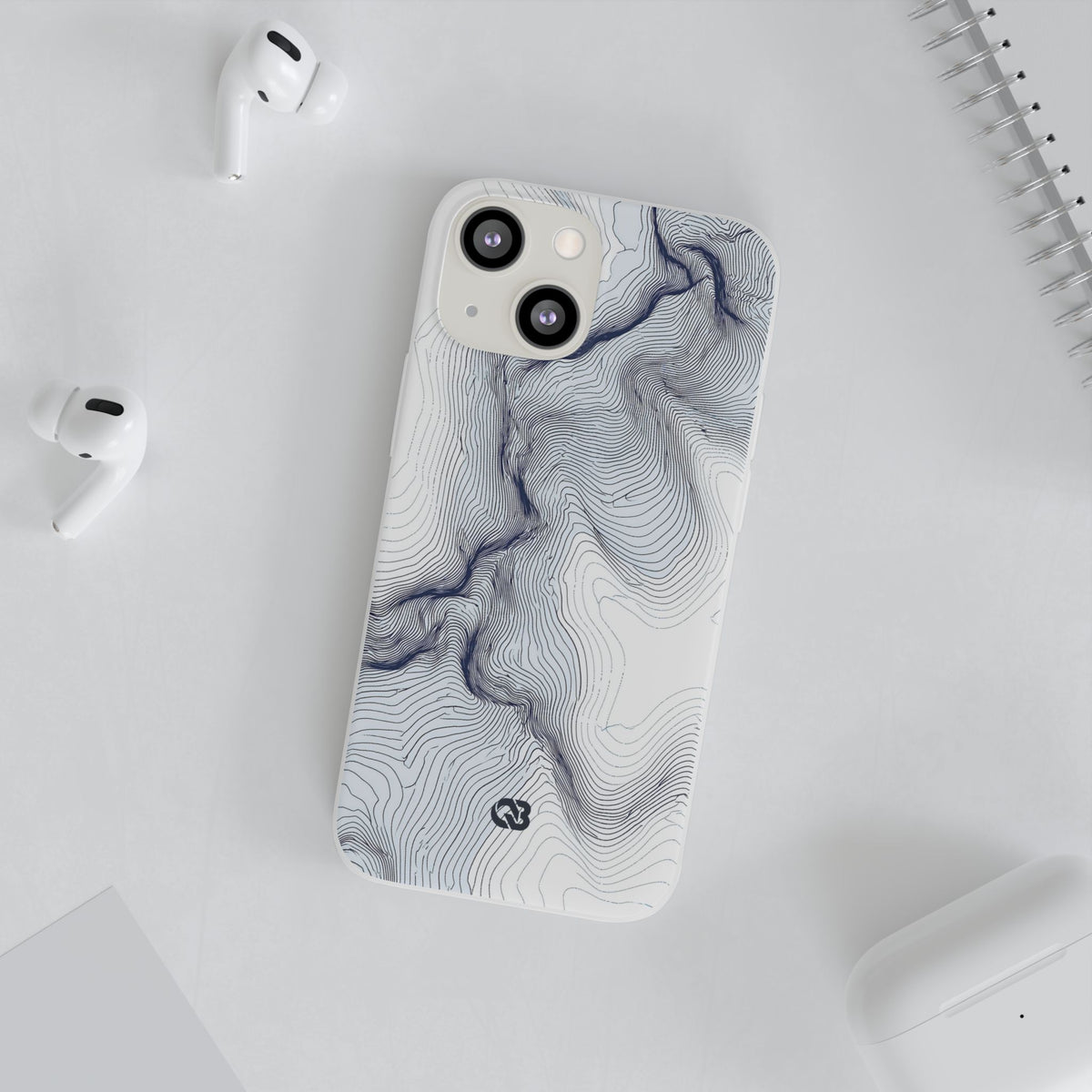 Nordic Ridge Contour · Lite Phone Case for iPhone ·  White