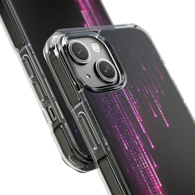 Binary Cascade · Clear Impact Magnetic Phone Case for iPhone · Black
