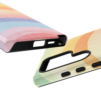 Pastell Regenbogen Bänder Samsung S24 Ultra Case - Tough
