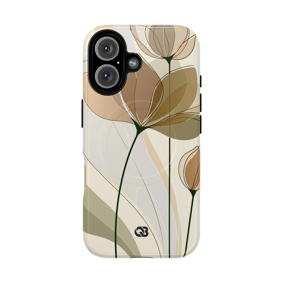 Translucent Petal Contour · Tough 2.0 Magnetic Phone Case for iPhone · Beige