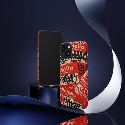 Slap Tag Collage · Tough Phone Case for iPhone · Red
