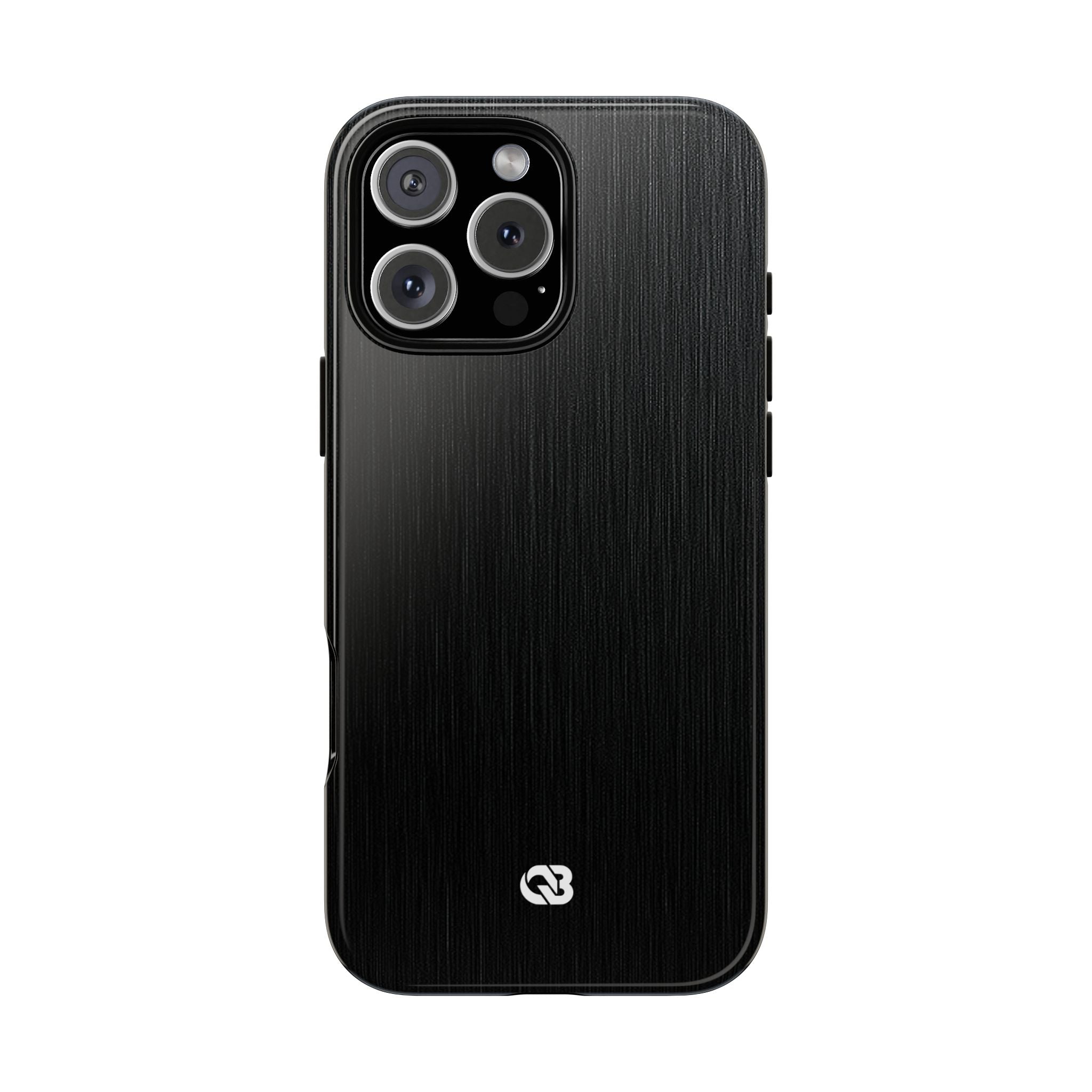 Black Tough Phone Case for iPhone - Brushed Obsidian Slate