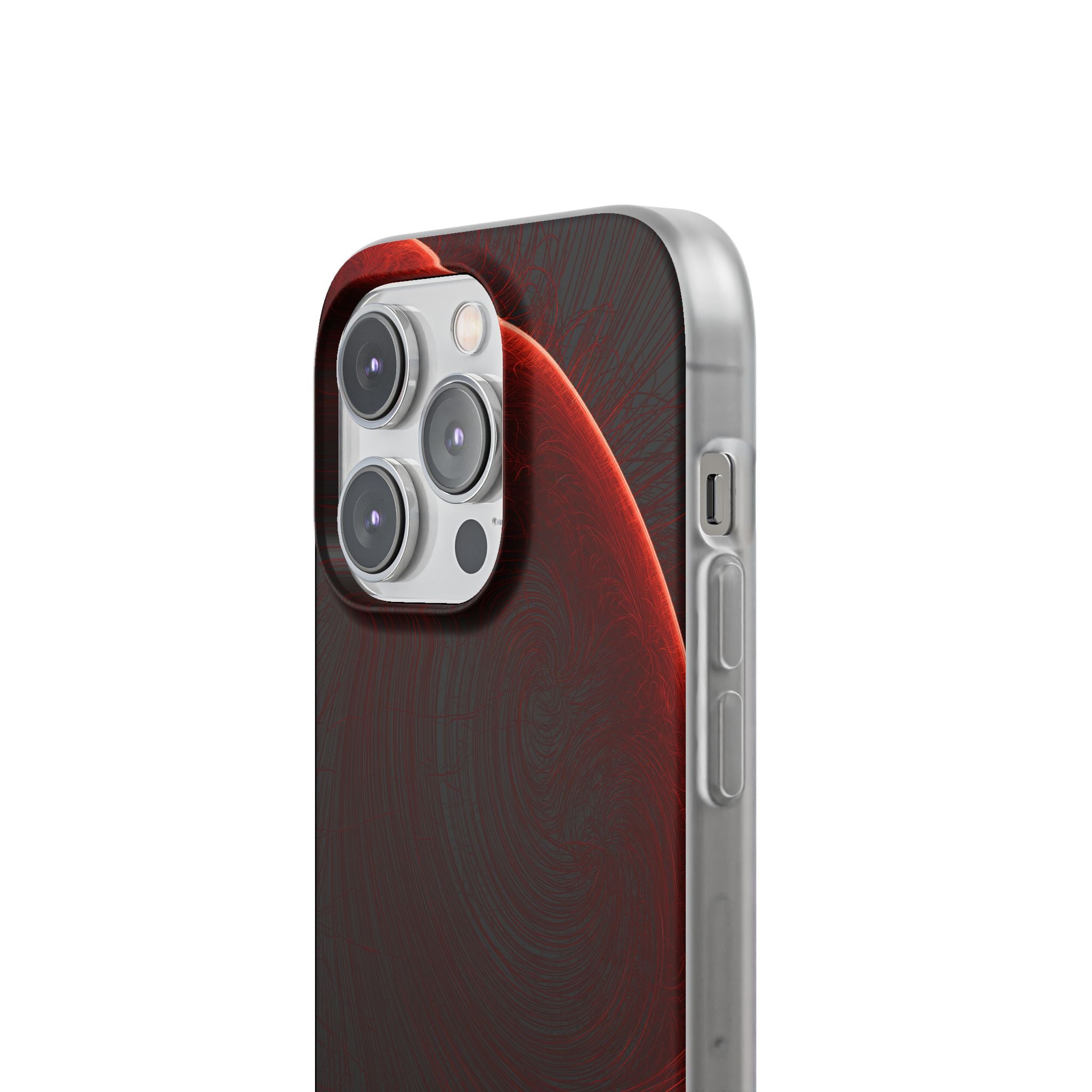 Red Lite Phone Case for iPhone - Crimson Flare Flux