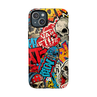 Skate Skull Riot · Tough 2.0 Magnetic Phone Case for iPhone · Red