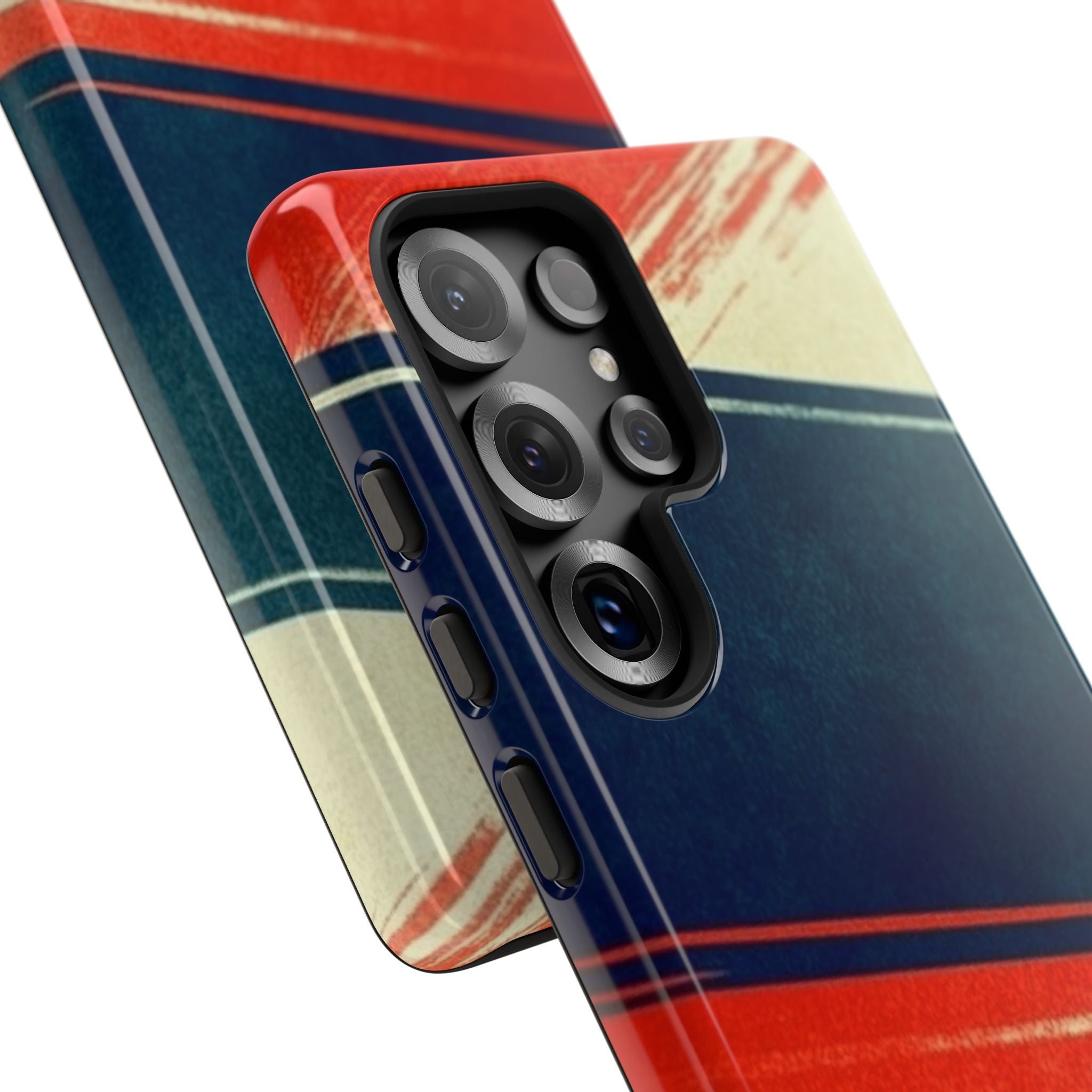 Blå diagonal bevægelse Samsung S25 Ultra Cover - Tough