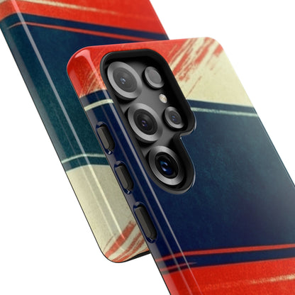 Blå diagonal bevægelse Samsung S25 Ultra Cover - Tough
