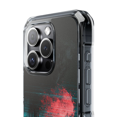 Digital Signal Drift · Clear Impact Magnetic Phone Case for iPhone · Black