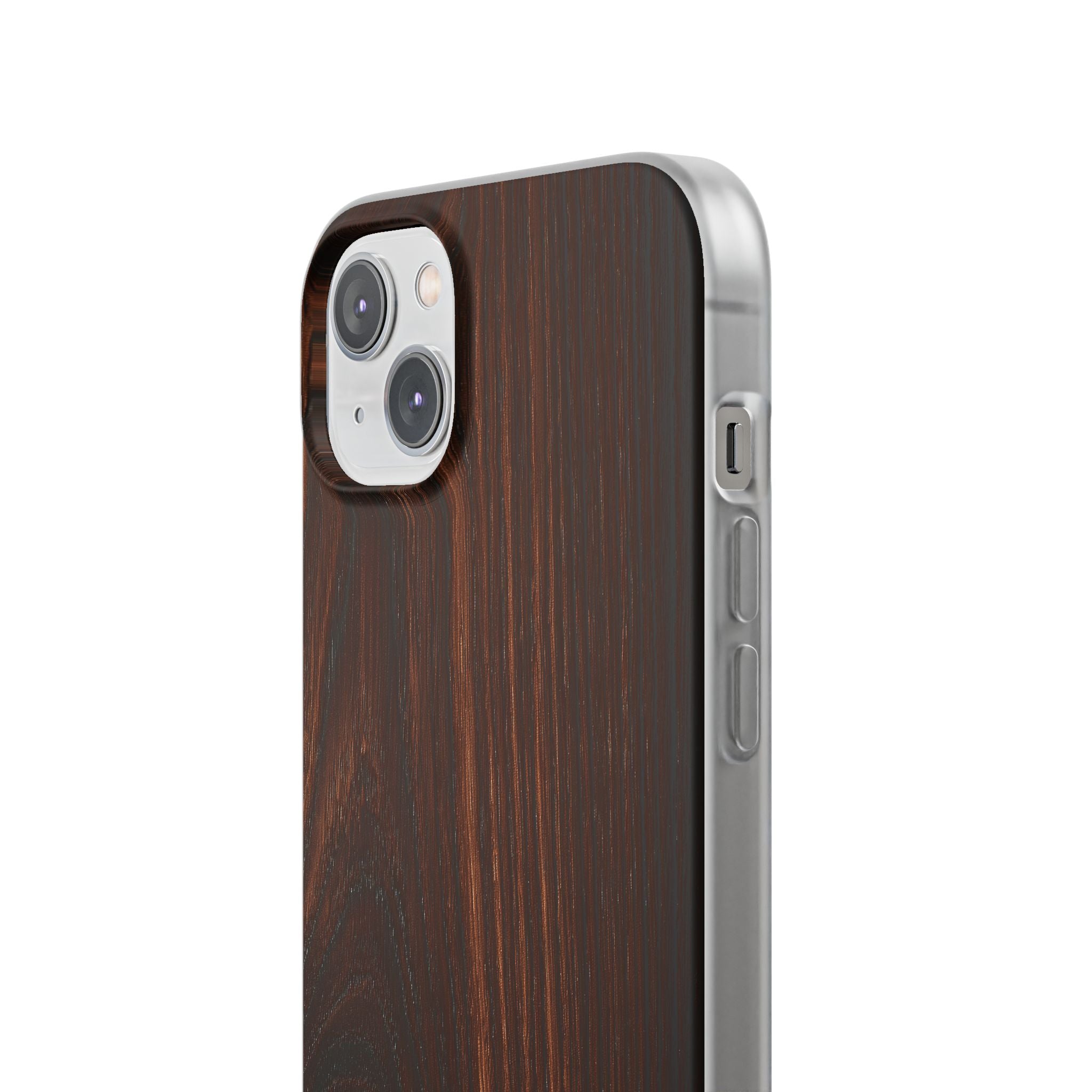 Brown Lite Phone Case for iPhone - Burnished Mahogany Grain