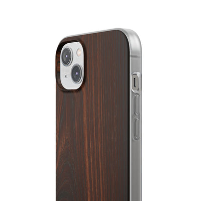 Brown Lite Phone Case for iPhone - Burnished Mahogany Grain