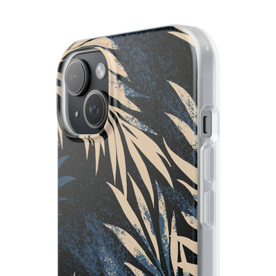 Blue Lite Phone Case for iPhone - Midnight Indigo Palm