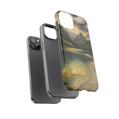 Gilded Mountain Lake · Tough Phone Case for iPhone