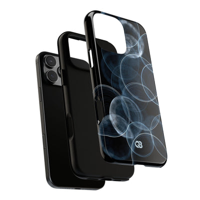 Blue Tough Phone Case for iPhone - Cyan Pulse Ripple
