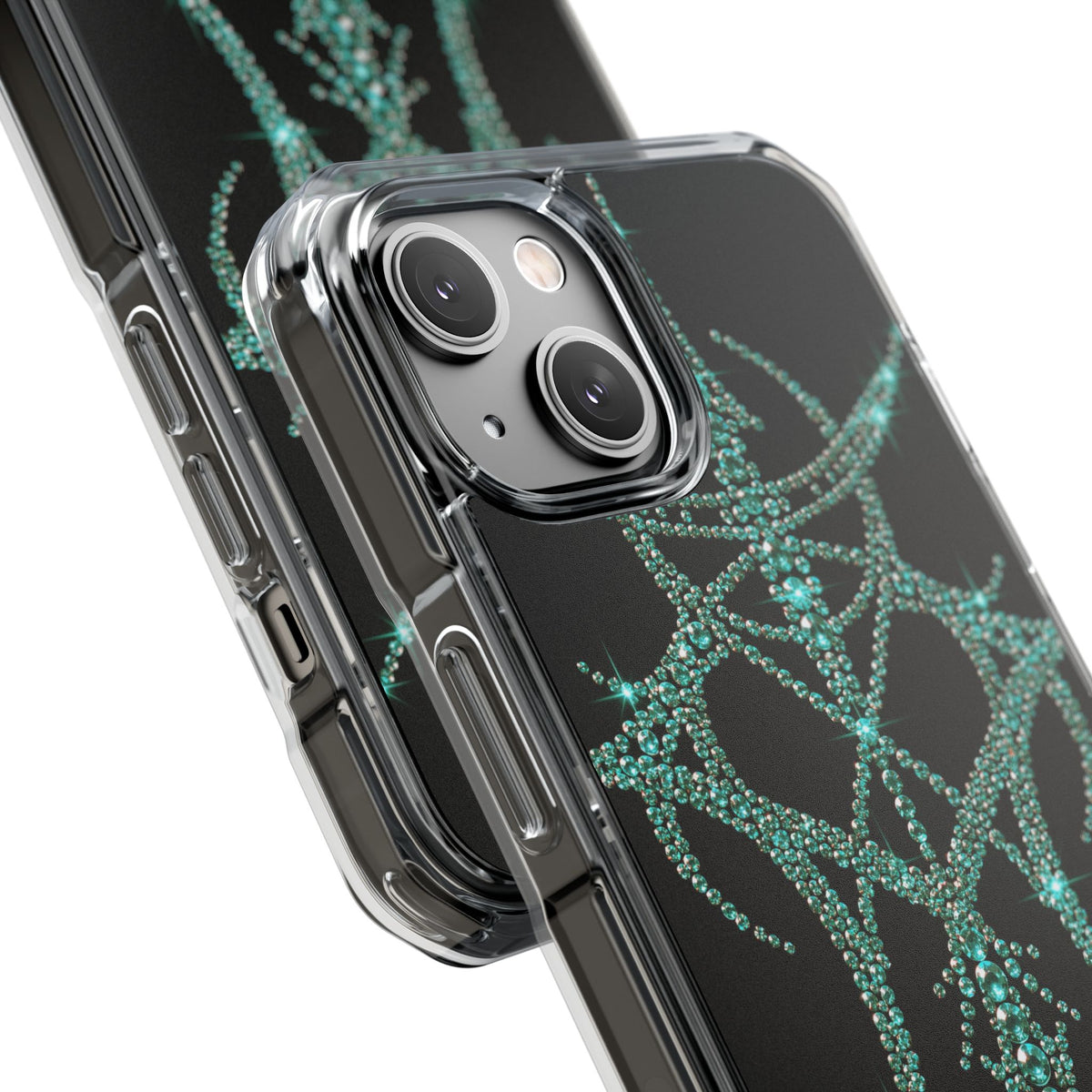 Teal Cyber Sigil · Clear Impact Magnetic Phone Case for iPhone · Teal