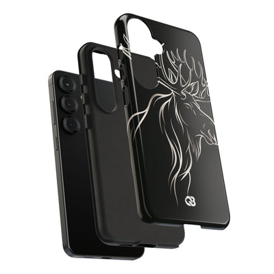Nordic Moose Contour · Tough Phone Case for Samsung · Black