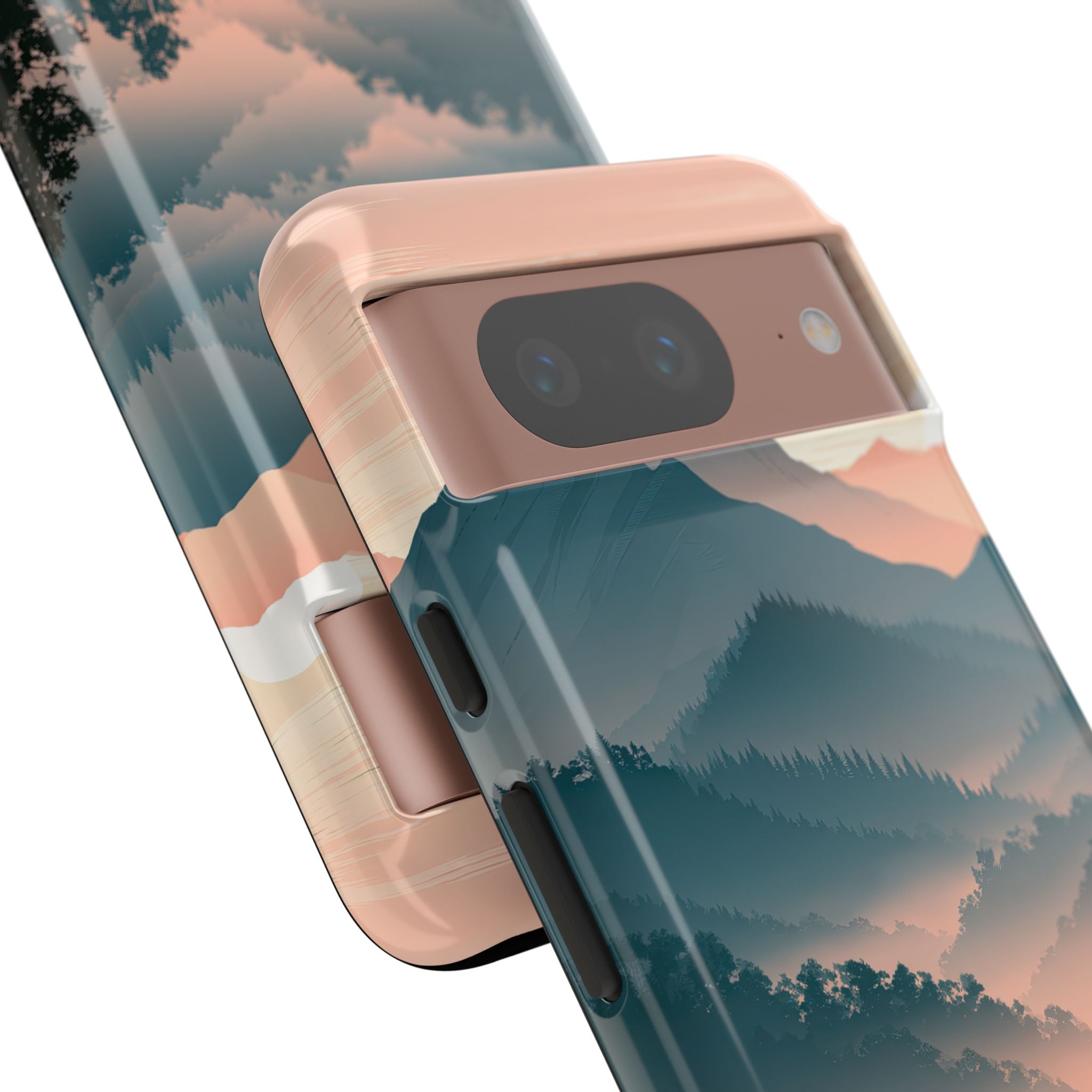 Teal Tough Phone Case for Google Pixel - Alpine Teal Horizon