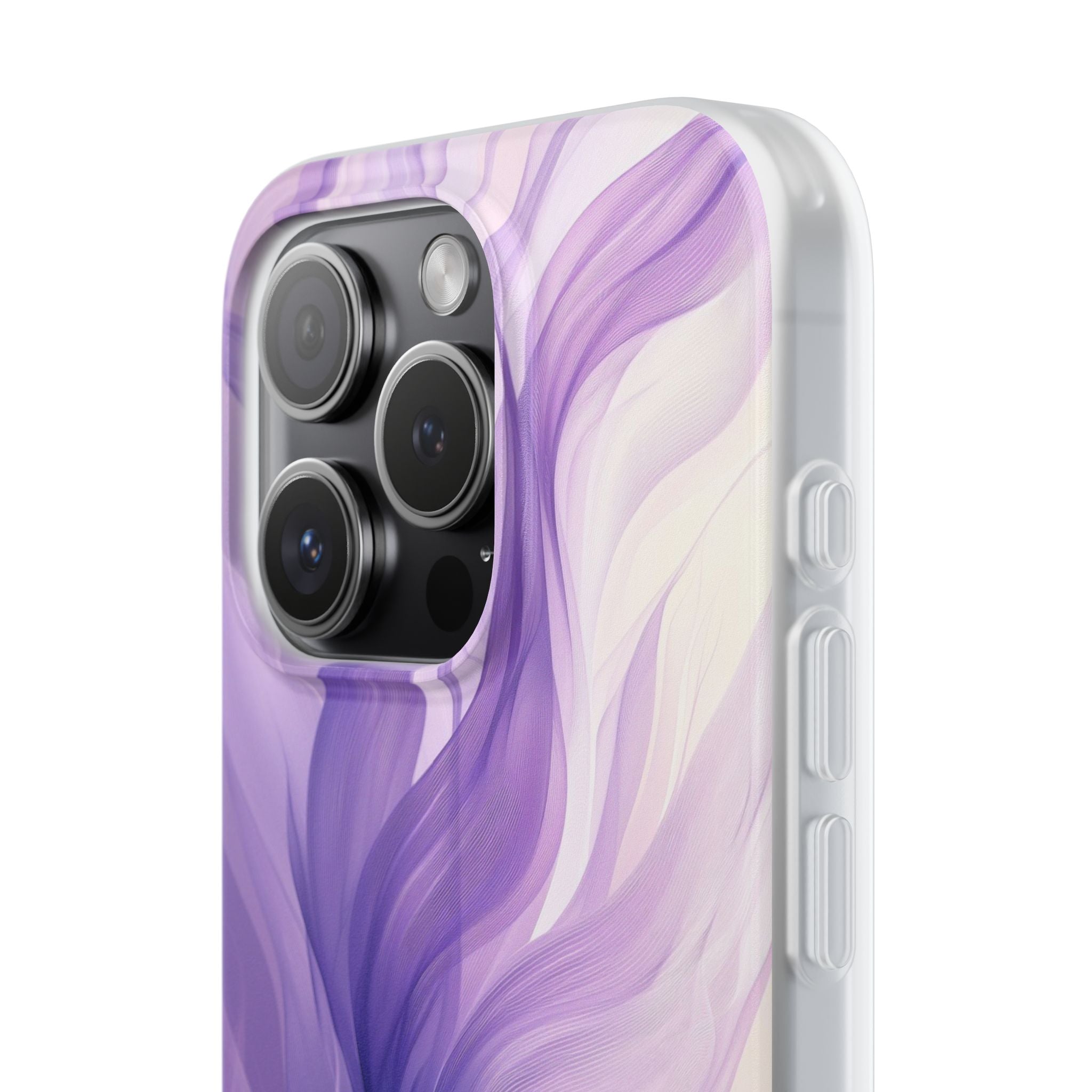 Amethyst Silk Waves · Soft Phone Case for iPhone