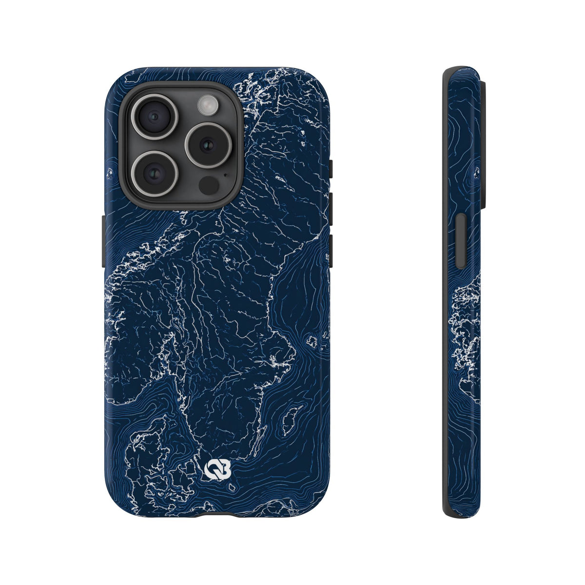 Nordic Contour Chart · Tough Phone Case for iPhone · Blue