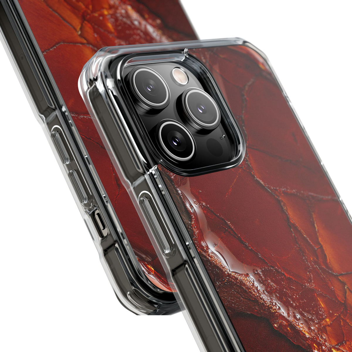 Amber Embrace · Clear Impact Magnetic Phone Case for iPhone · Brown