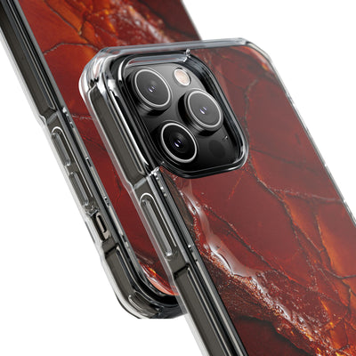 Amber Embrace · Clear Impact Magnetic Phone Case for iPhone · Brown