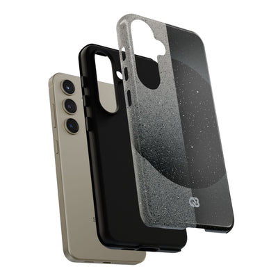 Black Tough Phone Case for Samsung - Lunar Static Orbit