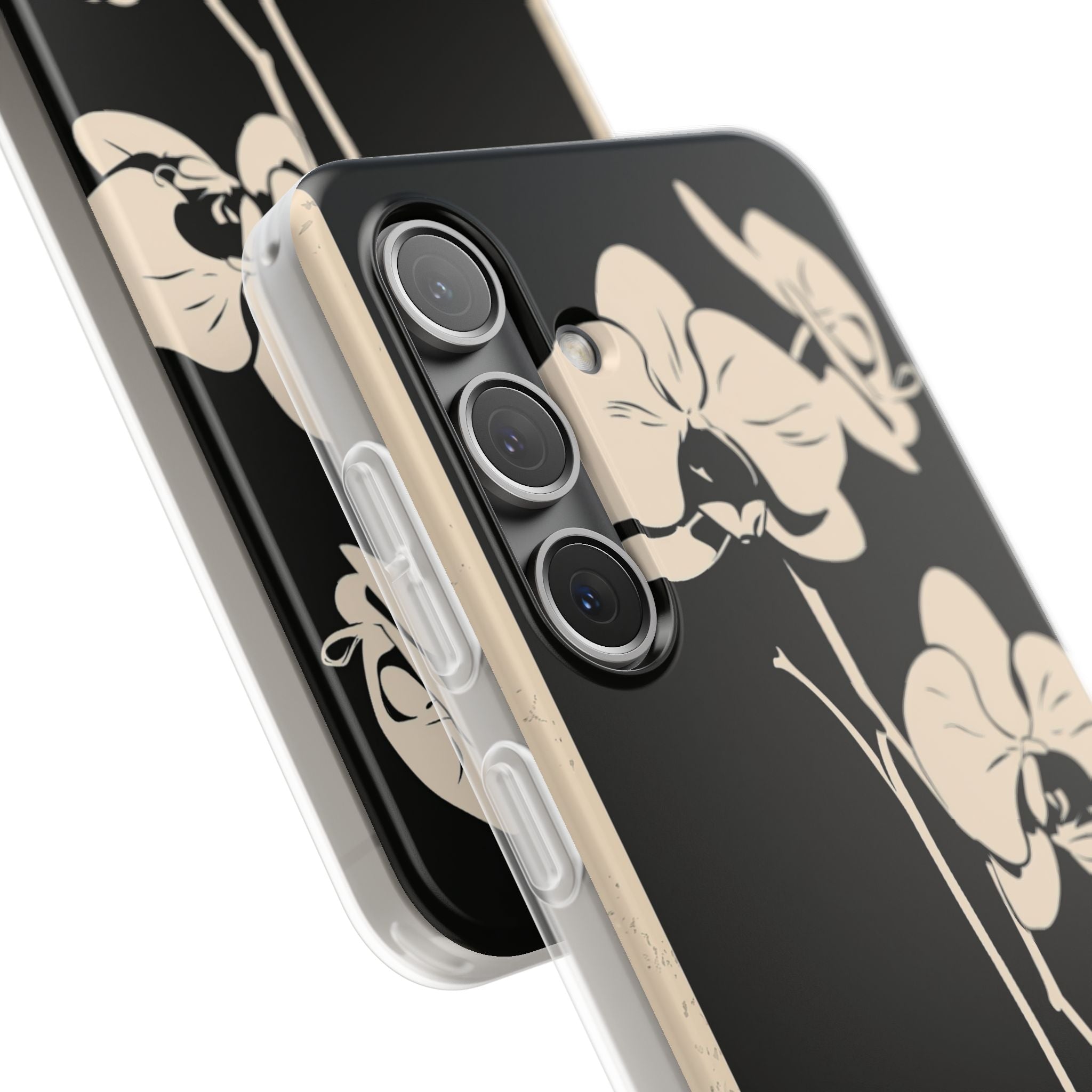 Black Lite Phone Case for Samsung - Obsidian Bone Orchid