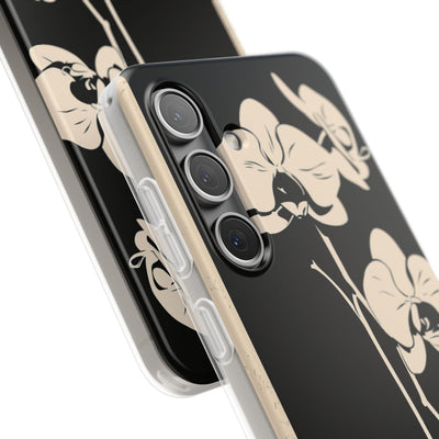 Black Lite Phone Case for Samsung - Obsidian Bone Orchid