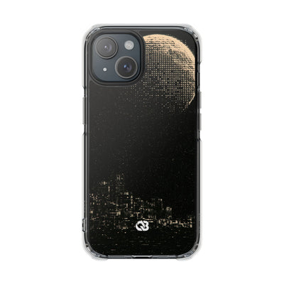 Lunar Metropolis Nocturne · Clear Impact Magnetic Phone Case for iPhone ·  Black