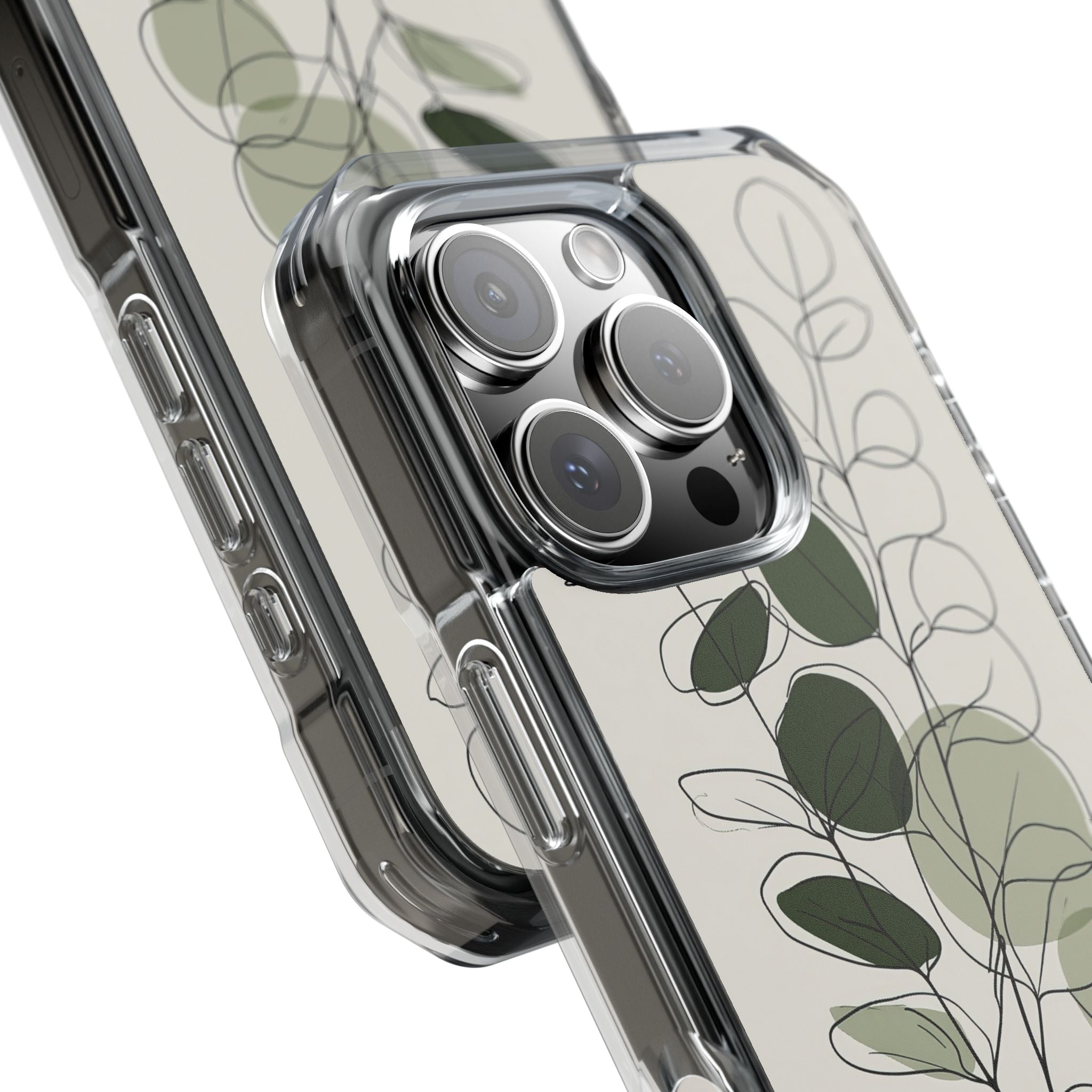 Green Impact MagSafe Phone Case for iPhone - Muted Eucalyptus Sketch