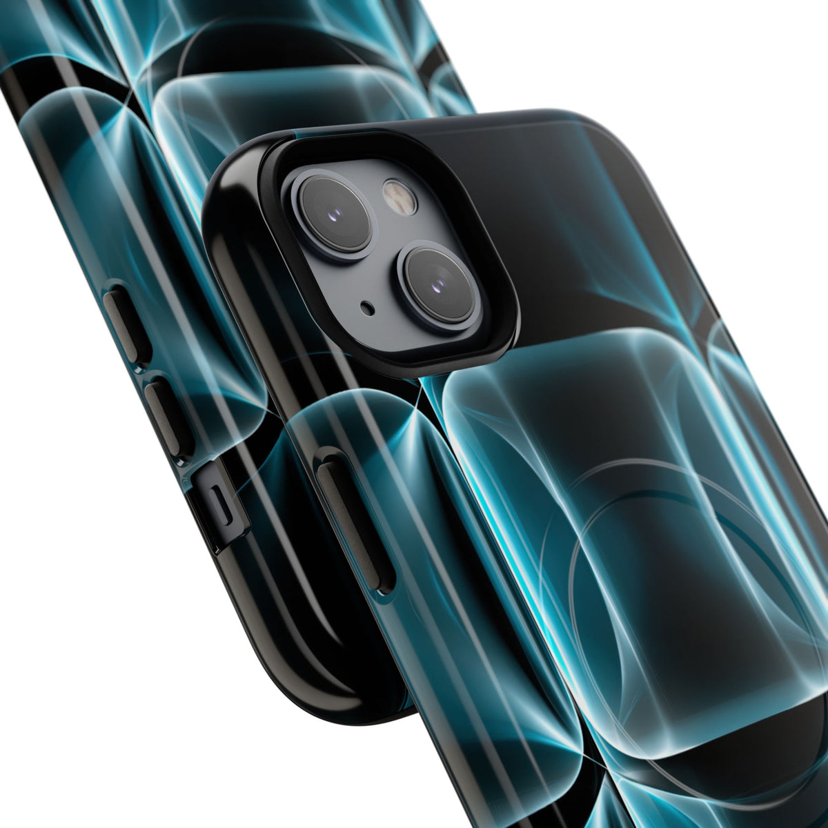 Translucent Cyber Grid · Tough 2.0 Magnetic Phone Case for iPhone · Teal