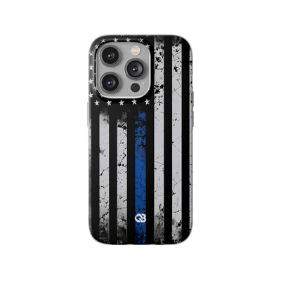 Gritty Cobalt Flag · Soft Phone Case for iPhone