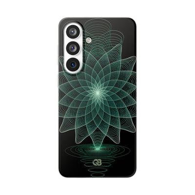 Green Lite Phone Case for Samsung - Cyan Signal Bloom