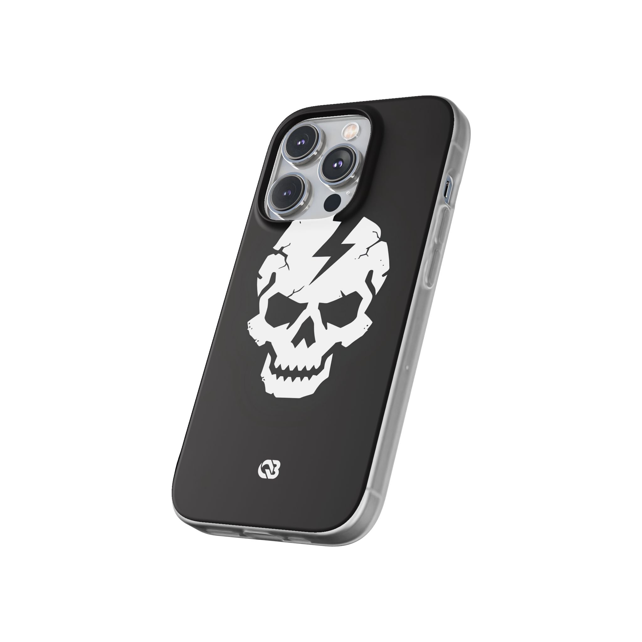 Shattered Bolt Skull · Soft Phone Case for iPhone