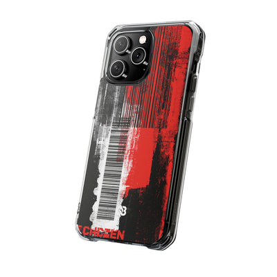 Distorted Barcode · Clear Impact Magnetic Phone Case for iPhone · Black
