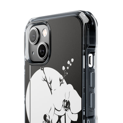 Black Impact MagSafe Phone Case for iPhone - Lunar Orchid Grid